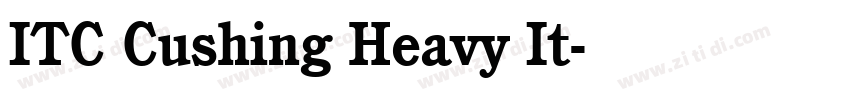 ITC Cushing Heavy It字体转换
